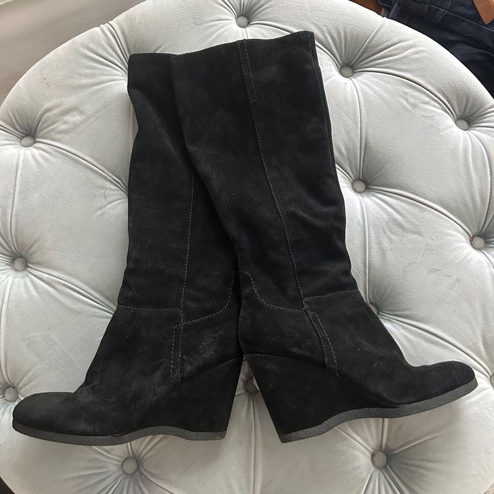 Nine West suede wedge boots
